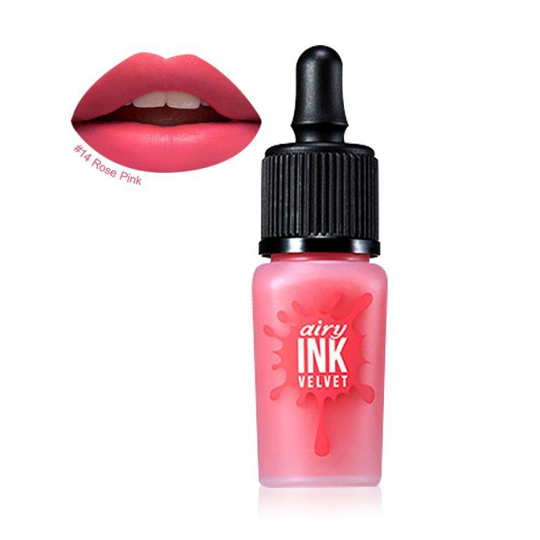 PERIPERA: ลิปเสตนเนื้อครีม INK AIRY VELVET #14 ROSE PINK