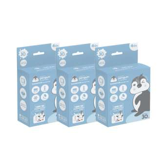 Little Penguin - ถุงเก็บน้ำนม ขนาด 4 ออนซ์ จำนวน 3 กล่อง (1กล่องมี30ถุง)
