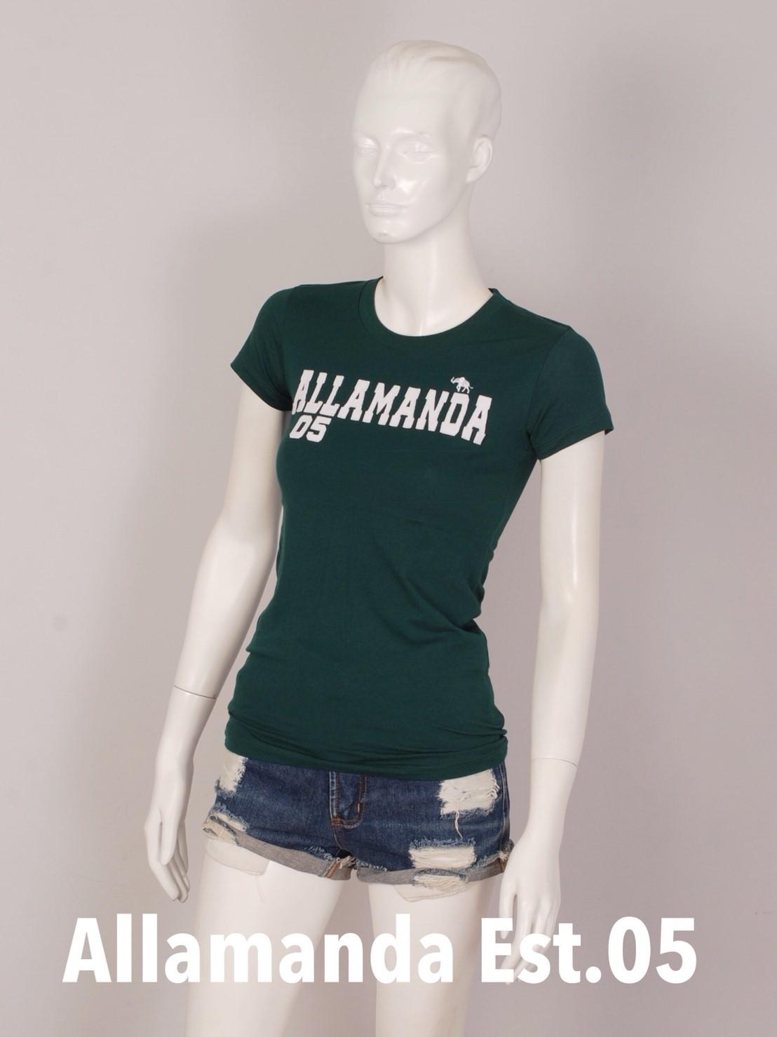 เสื้อยืด Allamanda เสื้อยืดคอกลม เสื้อยืดทรงเข้ารูป งานปักแปะ