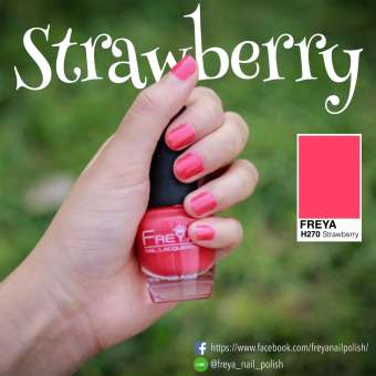 Freya Halal Nail Polish ยาทาเล็บฮาลาล สีแดงสตรอว์เบอร์รี Strawberry(H270) 10ml