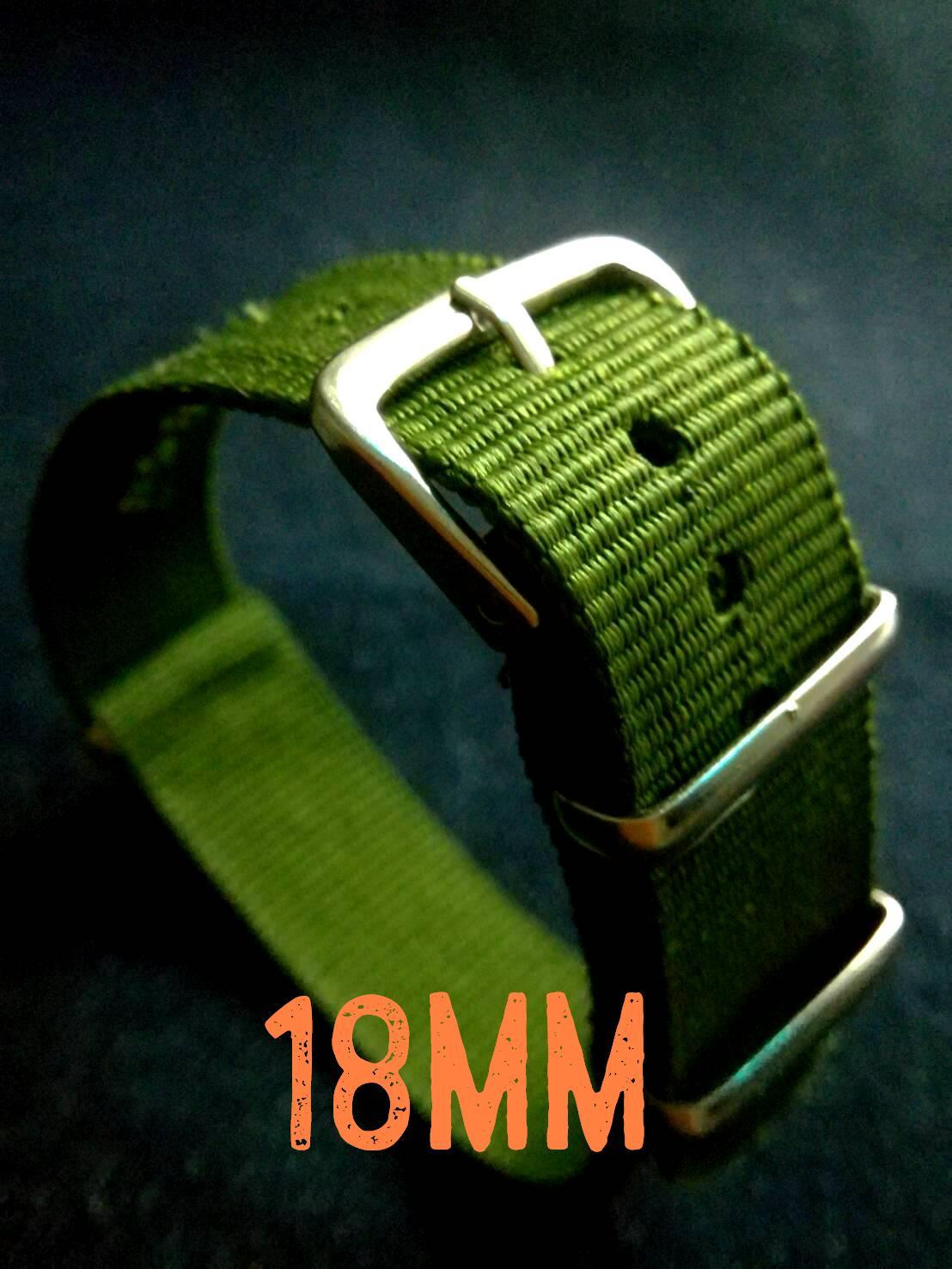 barel สายนาฬิกา นาโต้ ซูลู nato zulu ผ้าไนล่อนไซส์ 18 มม.