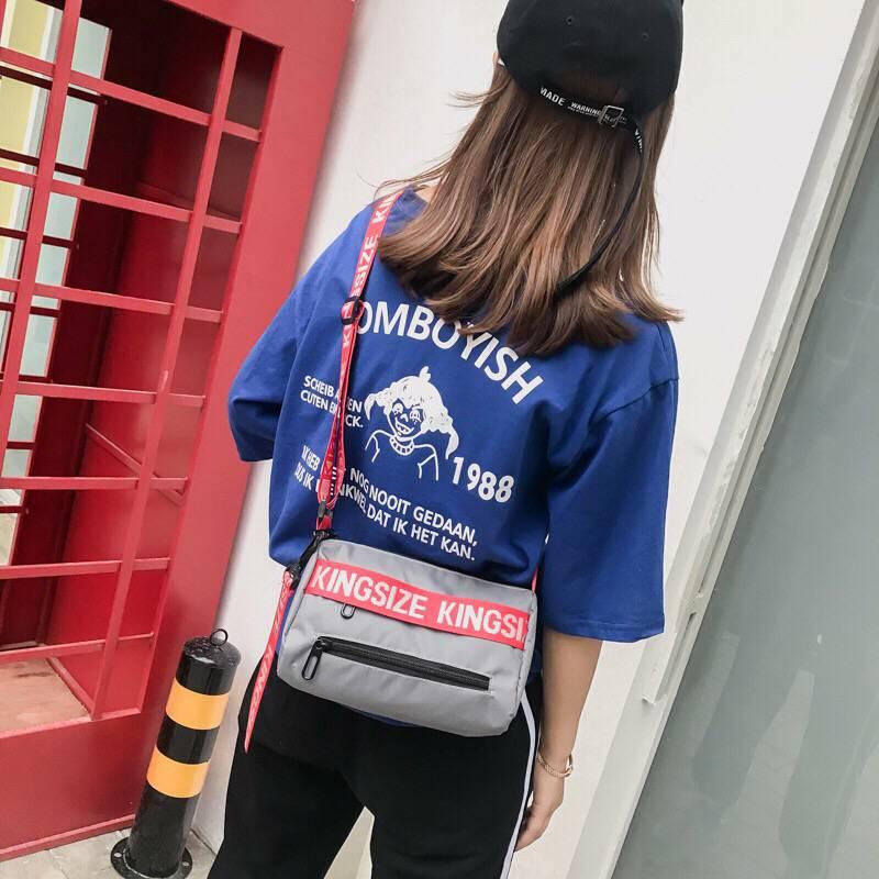 SALE 10สี กระเป๋าผ้าสะพายข้างKINGSIZE(M-142)