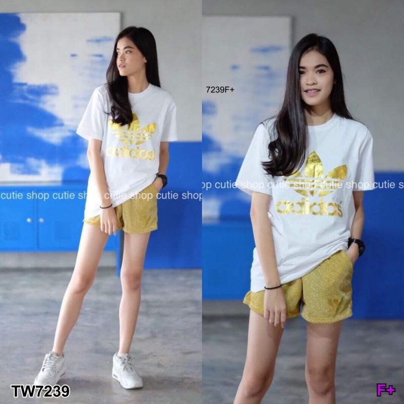 TW7239 Set 2ชิ้น เสื้อแขนสั้น+กางเกงวิ้ง **สอบถามก่อนสั่งซื้อ***