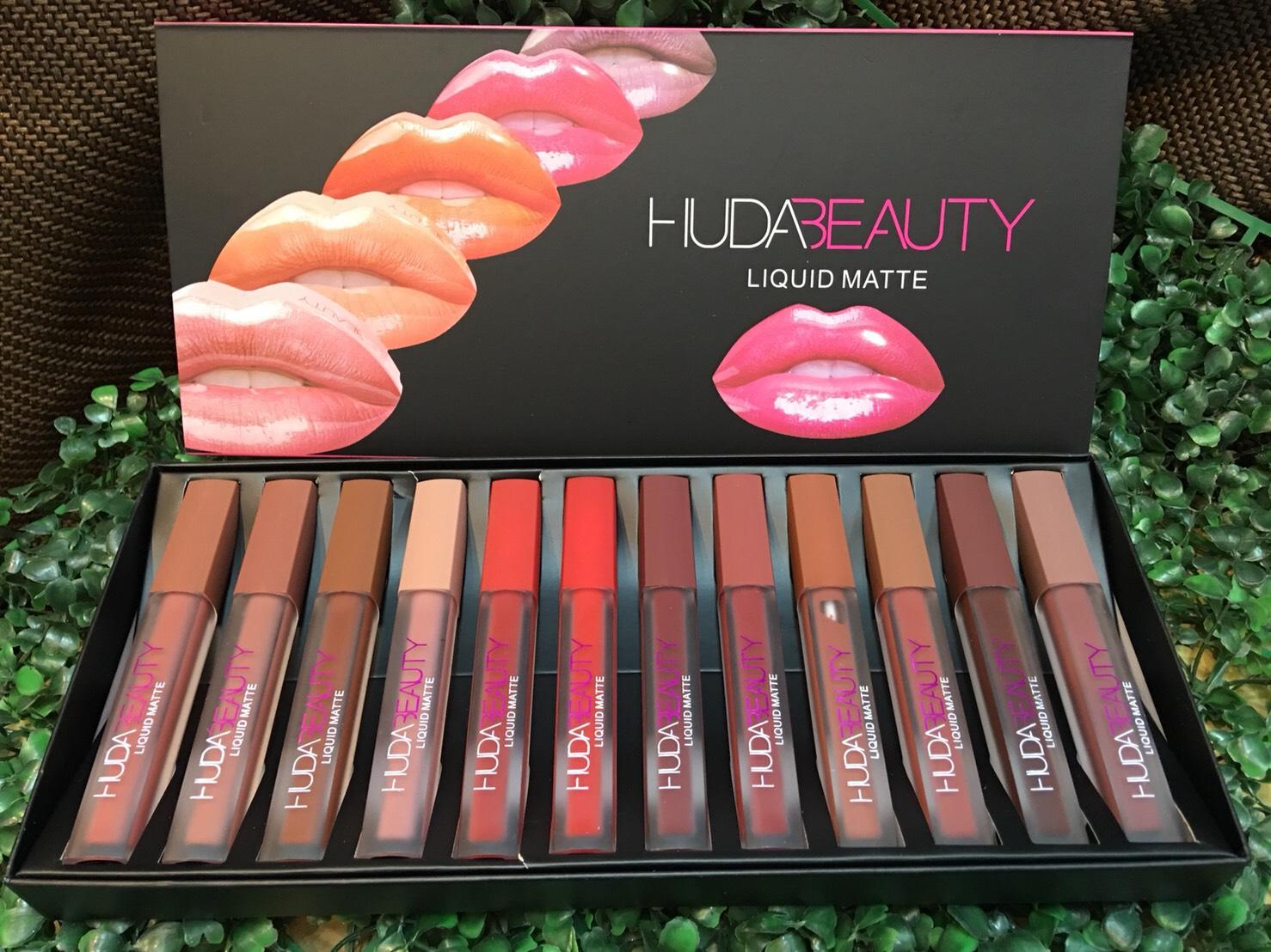 ลิปเซต Hudabeauty Liquid Matte 12 แท่ง 12 สี (ฝาสีทอง) รุ่นใหม่ขายดี ลิปเซต Hudabeauty Liquid Matte 12 แท่ง 12 สี (ฝาสีทอง) รุ่นใหม่ขายดี