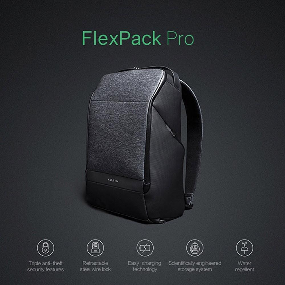 Korin Design กระเป๋าเป้กันขโมย Anti-Theft Backpack รุ่น FlexPack Pro