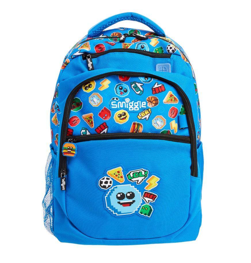 Smiggle Backpack 16 " ลายเกมส์ สีน้ำเงิน ของแท้จาก Australia
