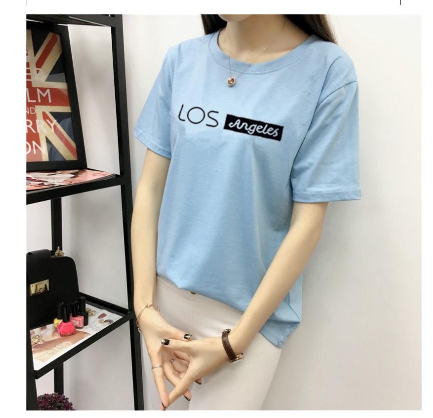 FASHION เสื้อยืดผู้หญิงแขนสั้น แฟชั่น สวยน่ารัก (สีฟ้า) รุ่น 732 FASHION เสื้อยืดผู้หญิงแขนสั้น แฟชั่น สวยน่ารัก (สีฟ้า) รุ่น 732