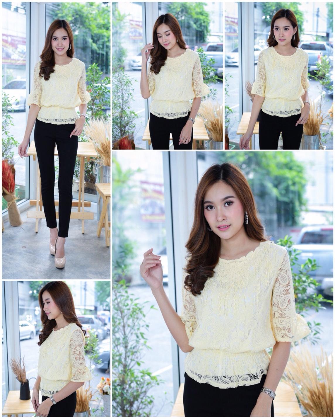 เสื้อลูกไม้ เสื้อลูกไม้แขน2ส่วน เสื้อลูกไม้แขนระบาย เสื้อแขน2ส่วน รุ่น 1953 เสื้อลูกไม้ เสื้อลูกไม้แขน2ส่วน เสื้อลูกไม้แขนระบาย เสื้อแขน2ส่วน รุ่น 1953