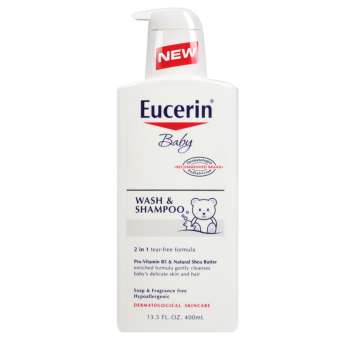 Eucerin Baby Wash & Shampoo สำหรับผิวบอบบางของทารก 400 ml.