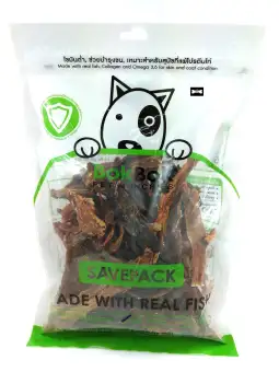 Bok Bok Fish Jerky ขนมสำหรับสุนัข เนื้อปลา ขนาด 150g