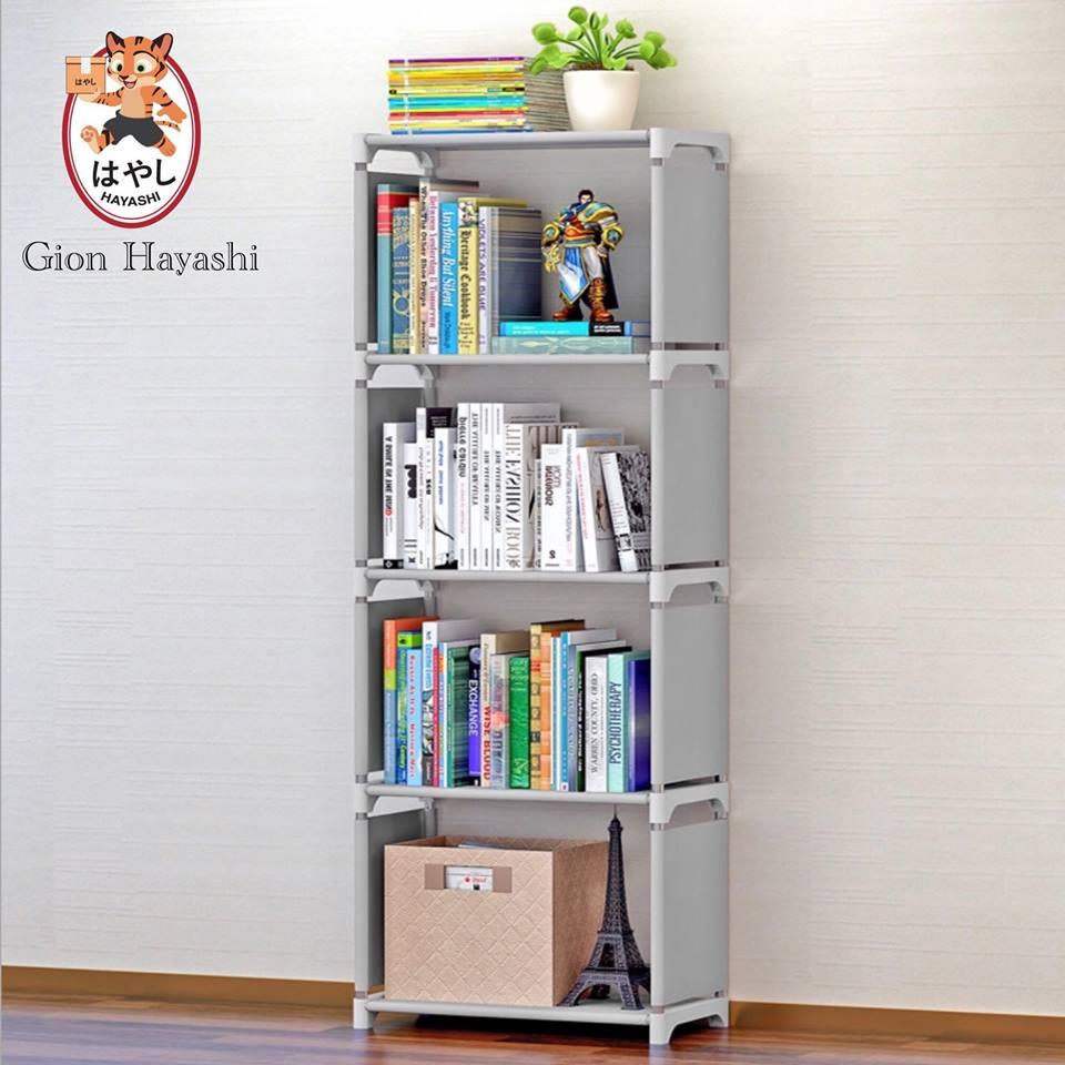 Takayama - ชั้นวางของ ชั้นวางหนังสือ โครงเหล็ก ปรับเปลี่ยนรูปทรงได้ ผ้ากันน้ำ กันฝุ่น 5 ชั้น 4 ช่อง (สีเทา) Takayama - ชั้นวางของ ชั้นวางหนังสือ โครงเหล็ก ปรับเปลี่ยนรูปทรงได้ ผ้ากันน้ำ กันฝุ่น 5 ชั้น 4 ช่อง (สีเทา)