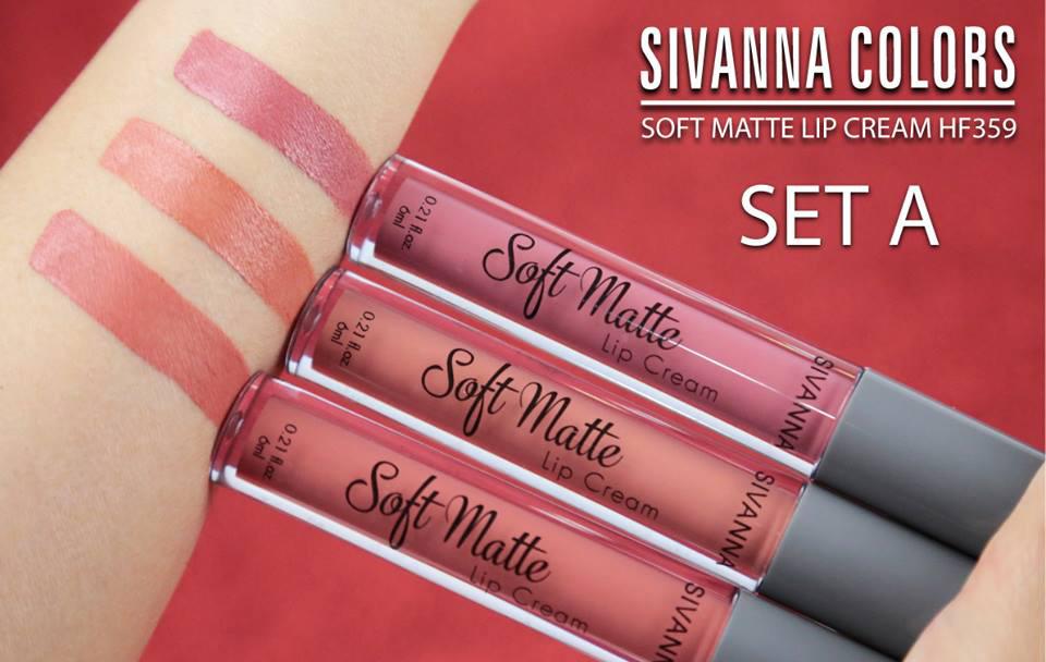 Sivanna Colors Soft Matte Lip Cream Lip Gloss HF359 (มี3ชิ้น) ลิปจิ้มจุ่ม ซีเวียน่า ลิปสติก เนื้อแมท ลิปกลอส สิวันนา ลิปเนื้อแมท ลิปแมท ลิปsivanna Sivanna Colors Soft Matte Lip Cream Lip Gloss HF359 (มี3ชิ้น) ลิปจิ้มจุ่ม ซีเวียน่า ลิปสติก เนื้อแมท ลิปกลอส สิวันนา ลิปเนื้อแมท ลิปแมท ลิปsivanna