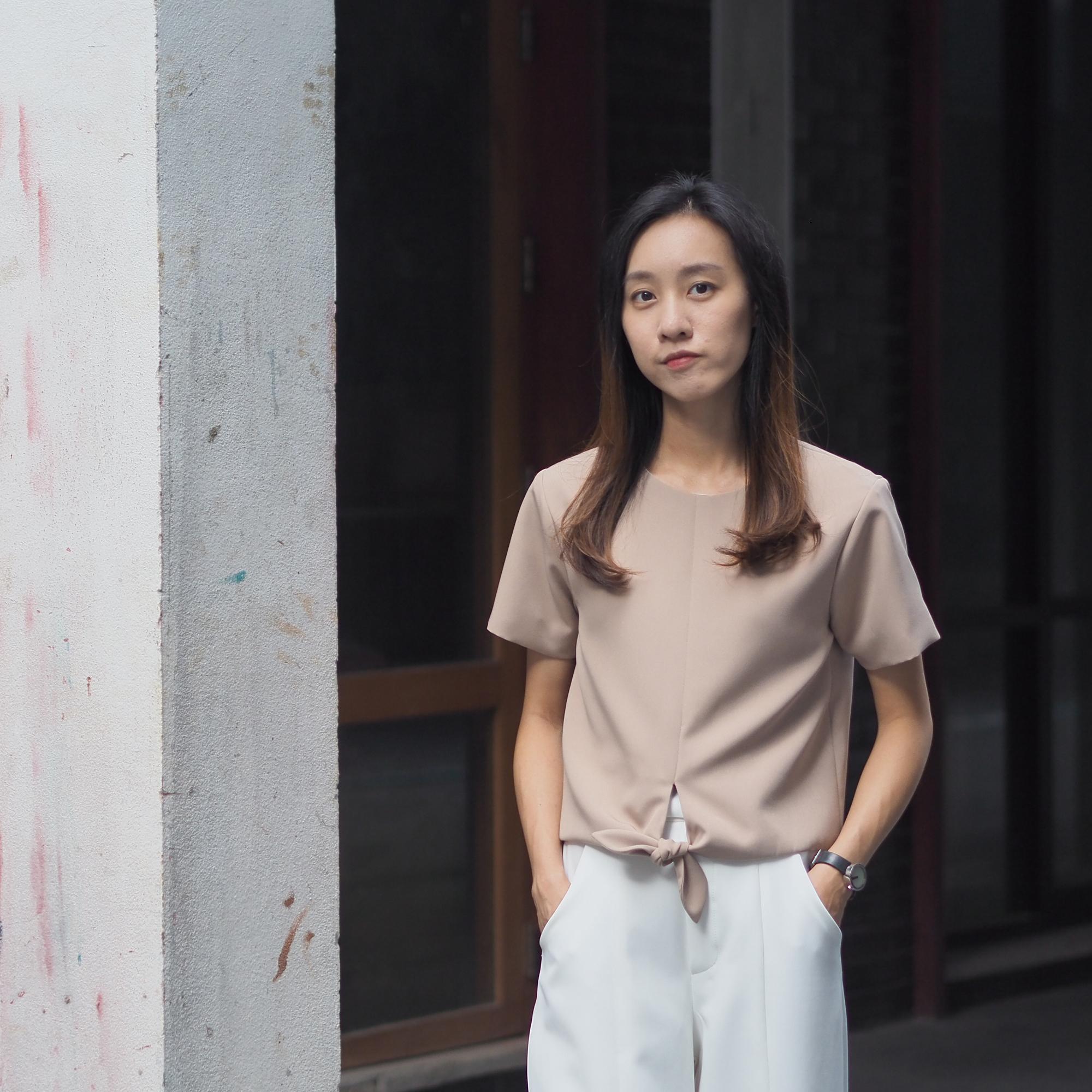 Queensway-Everyday Tie Top - Nude Brown