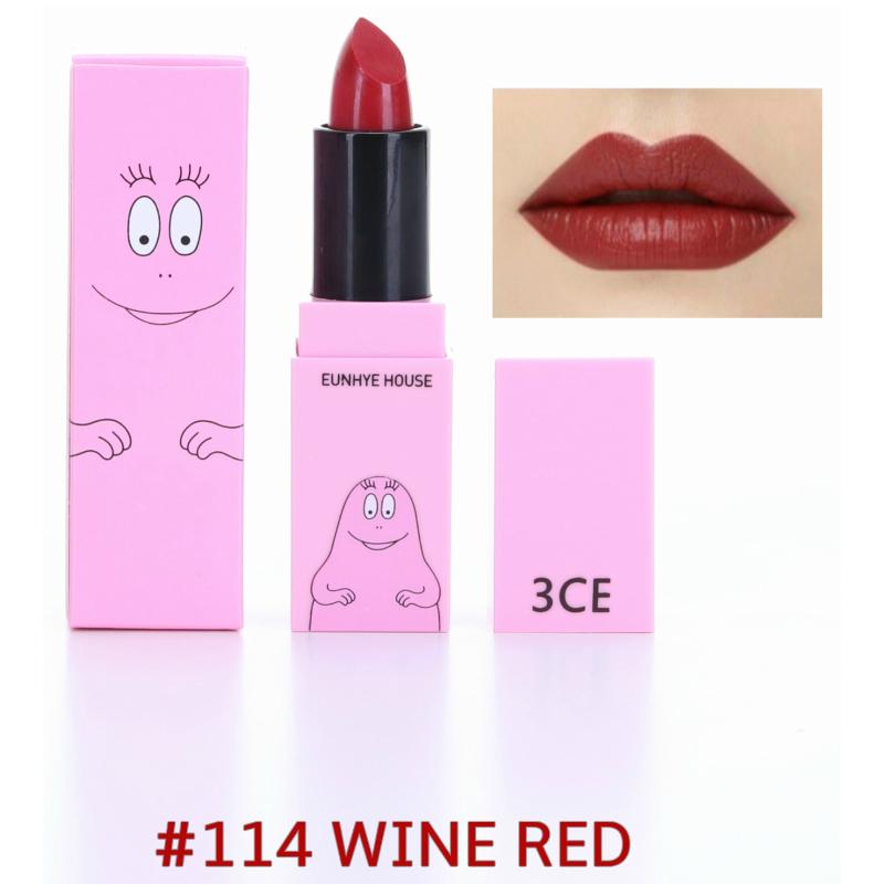 3CE x Barbapapa Lip Color 3CE EUNHYE HOUSE Matte Lipstick - ลิปสติก เนื้อแมท โทนพีช สีสุดคูล มีหลายสีให้เลือก