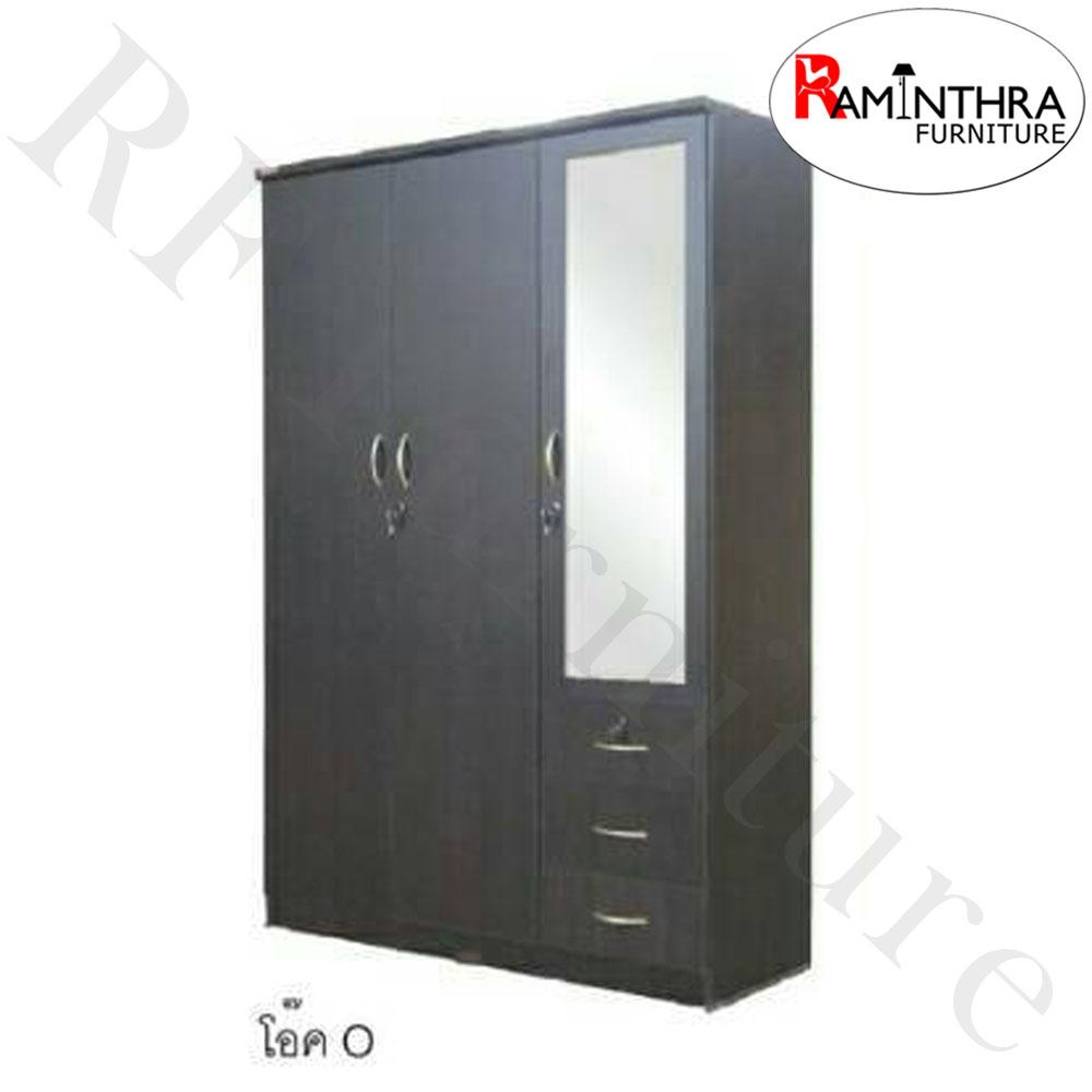 RF Furniture ตู้เสื้อผ้า#PRO 3ประตู กระจกเงา 1บาน รุ่น WR1202M ขนาด 120 cm RF Furniture ตู้เสื้อผ้า#PRO 3ประตู กระจกเงา 1บาน รุ่น WR1202M ขนาด 120 cm