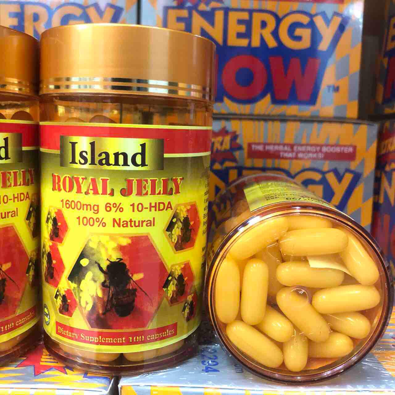 นมผึ้ง Island 1600 mg 6% สกัดเข้มข้น 100 เม็ด นมผึ้ง Island 1600 mg 6% สกัดเข้มข้น 100 เม็ด