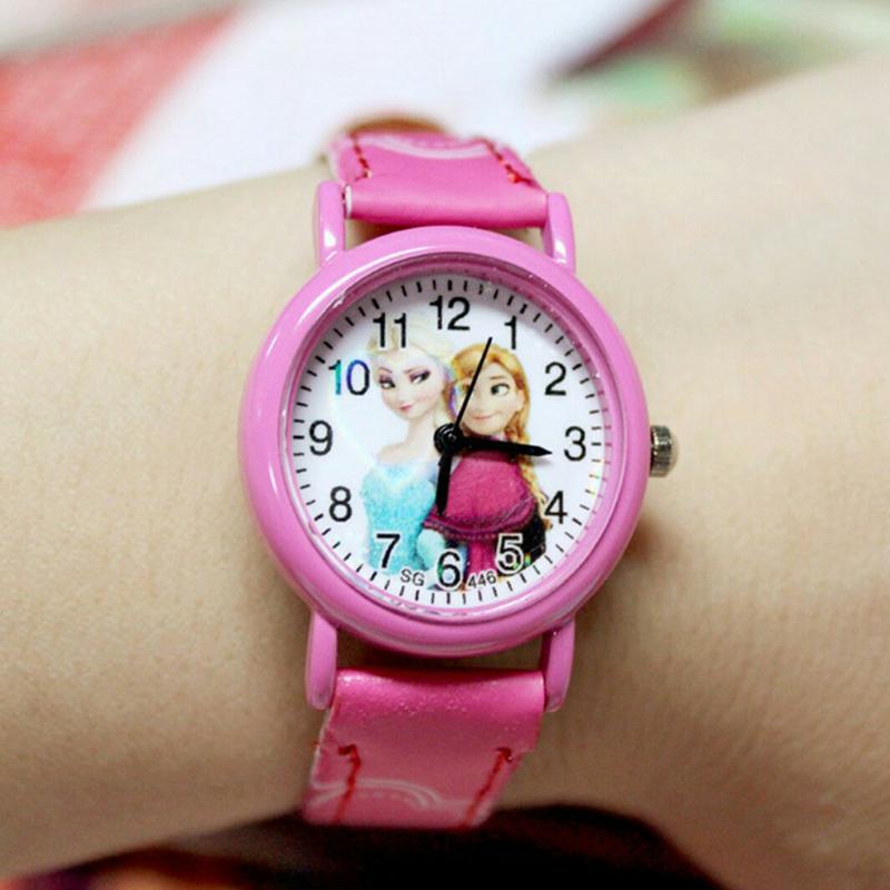 นาฬิกาข้อมือสายหนัง ลายการ์ตูนเจ้าหญิง Fozen (สีน้ำเงิน สีขาว สีชมพู) นาฬิกาข้อมือสายหนัง ลายการ์ตูนเจ้าหญิง Fozen (สีน้ำเงิน สีขาว สีชมพู)