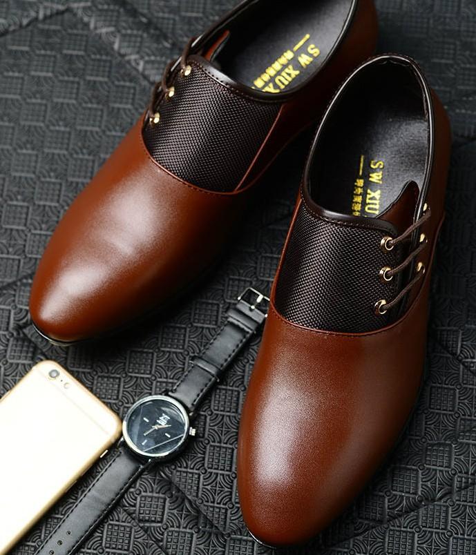 ZASHION รองเท้าหนัง รองเท้าแฟชั่นผู้ชาย ใส่ทำงาน High Pointed Premium Leather Shoes