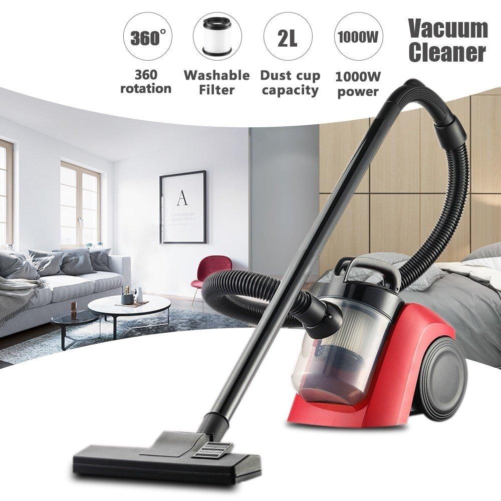 LUMIGO เครื่องดูดฝุ่น ขนาด 1000 วัตต์ เครื่องดูดฝุ่นพลังไซโคลน Cyclone vacuum cleaner รุ่น VAC-808(BAGLESS)RE สีแดง