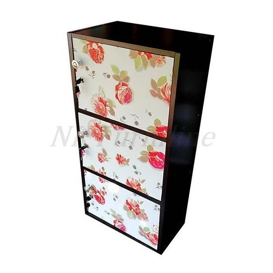 NK Furniline ตู้ล็อคเกอร์ ตู้เอนกประสงค์3ชั้น รุ่น Box1-3D2tone(43x30x87cm.)-ประกอบส่งเป็นตัว