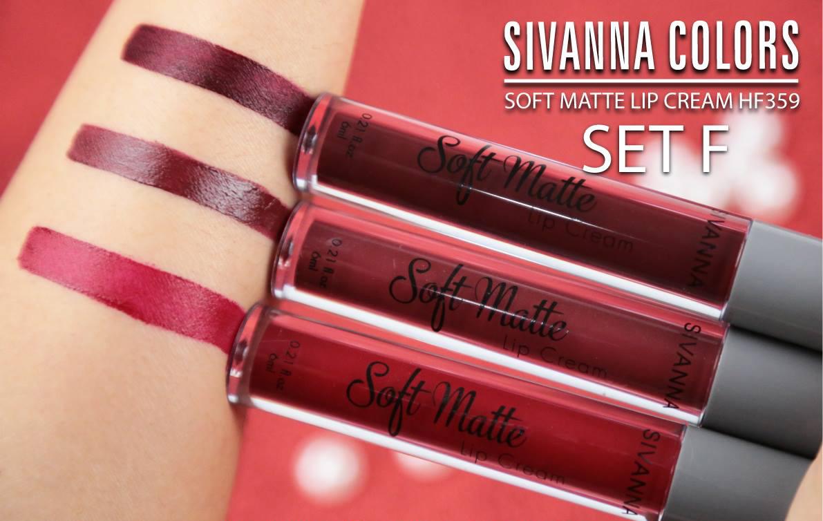Sivanna Colors Soft Matte Lip Cream Lip Gloss HF359 (มี3ชิ้น) ลิปจิ้มจุ่ม ซีเวียน่า ลิปสติก เนื้อแมท ลิปกลอส สิวันนา ลิปเนื้อแมท ลิปแมท ลิปsivanna