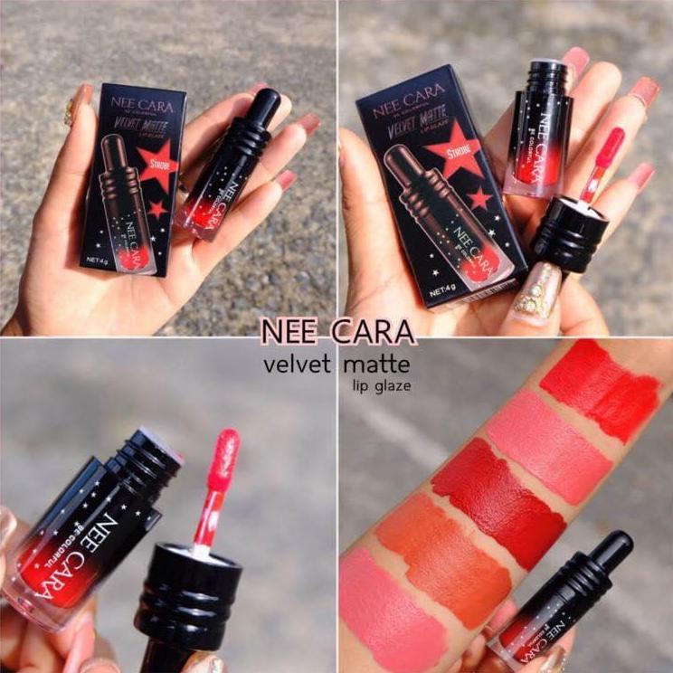 NEE CARA VELVET MATTE LIP GLAZE ลิปแมท เวอเวท สี No.2 NEE CARA VELVET MATTE LIP GLAZE ลิปแมท เวอเวท สี No.2