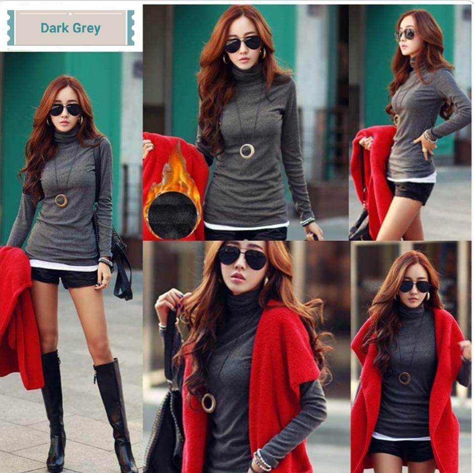 s01 เสื้อคอเต่า กันหนาว บุขนเฟอร์ สินค้าใหม่ พร้อมส่งค่ะ