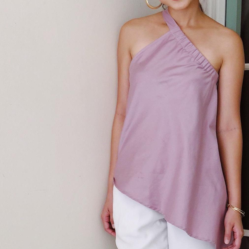Keeps_design Keeps KP12 top in dusty lavender เสื้อสีม่วง Keeps_design Keeps KP12 top in dusty lavender เสื้อสีม่วง