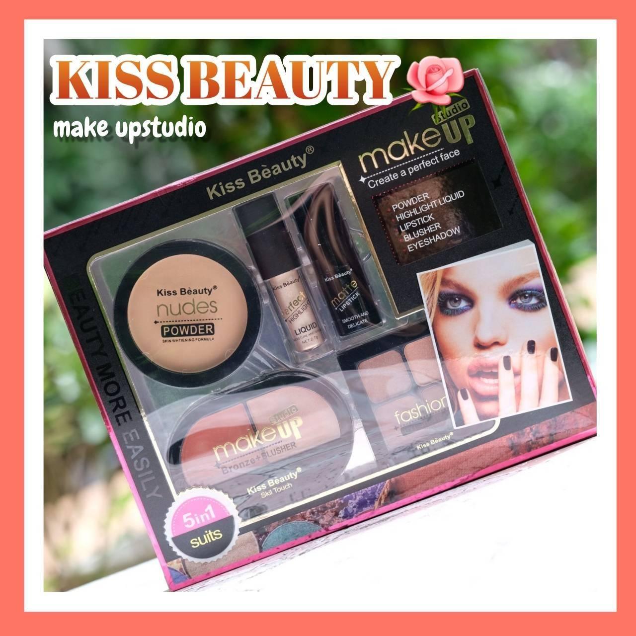 เครื่องสำอางค์พร้อมส่งคร่าา✨ KISS BEAUTY 5in1 ชุดเซตเเต่งหน้าแบบพกพา