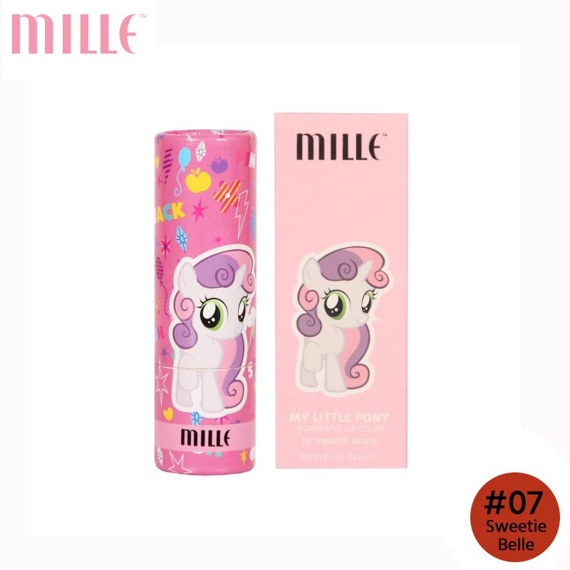 Mille ลิปสติกเนื้อซาติน My Little Pony Wonderful Lip Color 3.6 g.