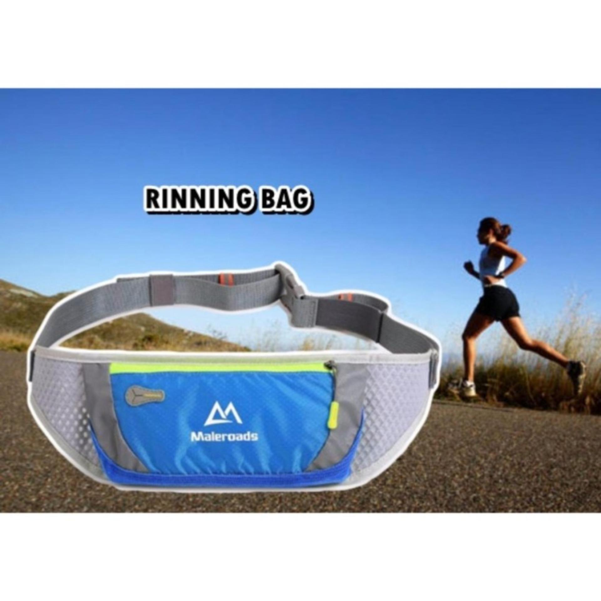 กระเป๋าคาดเอวใส่วิ่งออกกำลังกาย running bag ฟิสเนส เบา กระชับ สำหรับใส่มือถือ กุญแจ รุ่น Malerodes