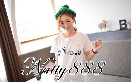 ของอยู่ไทย ส่งทันที!! NATFASHION เสื้อยืด เสื้อแฟชั่น ดีไซน์สวย ทันสมัย ลุคหวาน พร้อมส่ง สีเทา/ชมพู/ขาว (แมวขี้เกียจ)