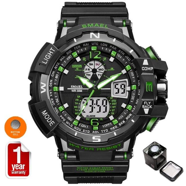 SMAEL นาฬิกาข้อมือผู้ชาย กันน้ำได้ แข็งแรงทนทาน 2ระบบ Sport Digital LED & Analog รุ่น SM1376 พร้อมกล่องเหล็ก SMAEL SMAEL นาฬิกาข้อมือผู้ชาย กันน้ำได้ แข็งแรงทนทาน 2ระบบ Sport Digital LED & Analog รุ่น SM1376 พร้อมกล่องเหล็ก SMAEL