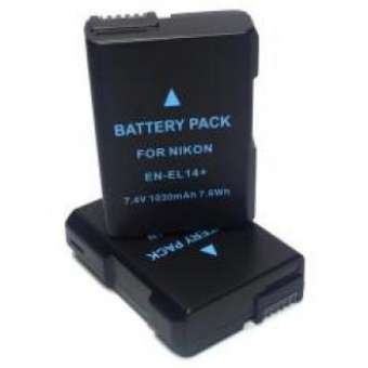 (แพ๊คคู่) จำนวน 2 ก้อน Battery EN-EL 14 แบตเตอรี่กล้อง (EN-EL14) สำหรับ Nikon