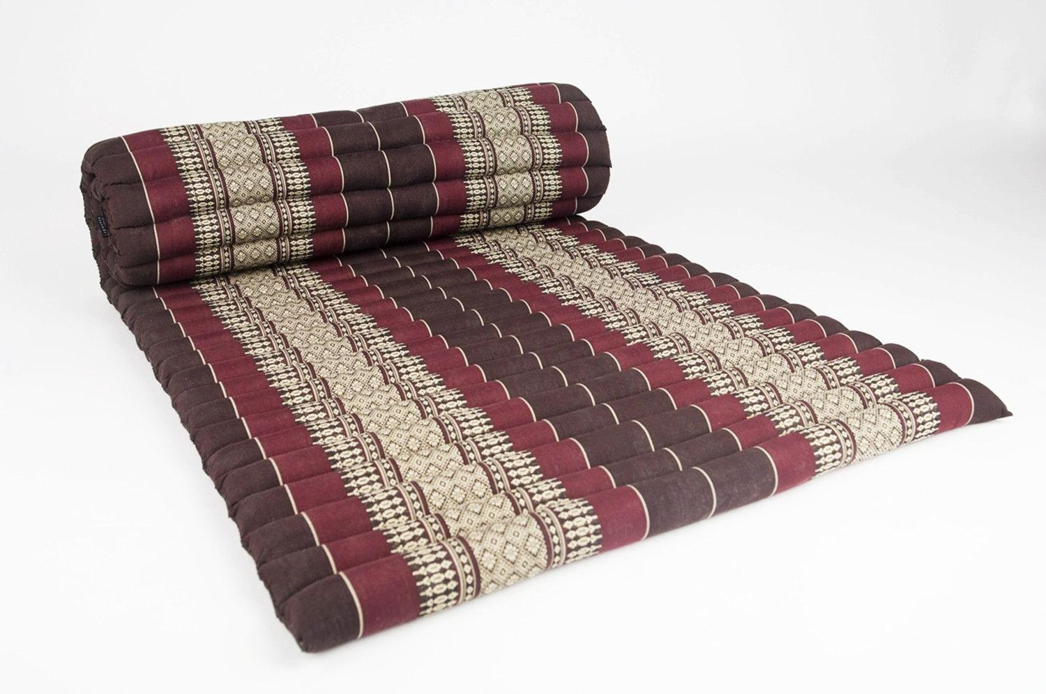 THAI PAN ที่นอนลูกระนาดผ้าขิด OTOP ตกแต่งบ้าน ขนาดประมาณ 80 x 200 x 4.5 ซม.Topper ท็อปเปอร์ เสริมเตียง Thai Roll Up Mattress Kapok100% Filled Camping Kapok THAI PAN ที่นอนลูกระนาดผ้าขิด OTOP ตกแต่งบ้าน ขนาดประมาณ 80 x 200 x 4.5 ซม.Topper ท็อปเปอร์ เสริมเตียง Thai Roll Up Mattress Kapok100% Filled Camping Kapok