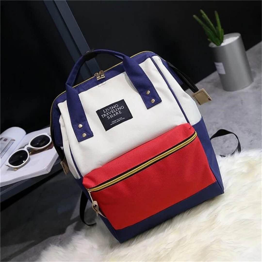 BAIFA SHOP กระเป๋า กระเป๋าเป้ กระเป๋าสะพายหลังสีกรม Woman Backpack NO. LT-02