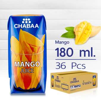 CHABAA ชบา น้ำมะม่วง 30% ขนาด 180 มล. ( 36 กล่อง ) CHABAA ชบา น้ำมะม่วง 30% ขนาด 180 มล. ( 36 กล่อง )