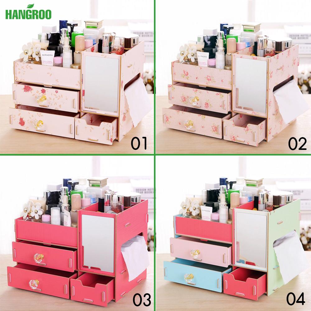HANGROO Pastel Cosmetic Box ชั้นวางเครื่องสำอาง รุ่นมีกระจก สวยหรู เครื่องสำอางค์ Cosmetic HANGROO Pastel Cosmetic Box ชั้นวางเครื่องสำอาง รุ่นมีกระจก สวยหรู เครื่องสำอางค์ Cosmetic