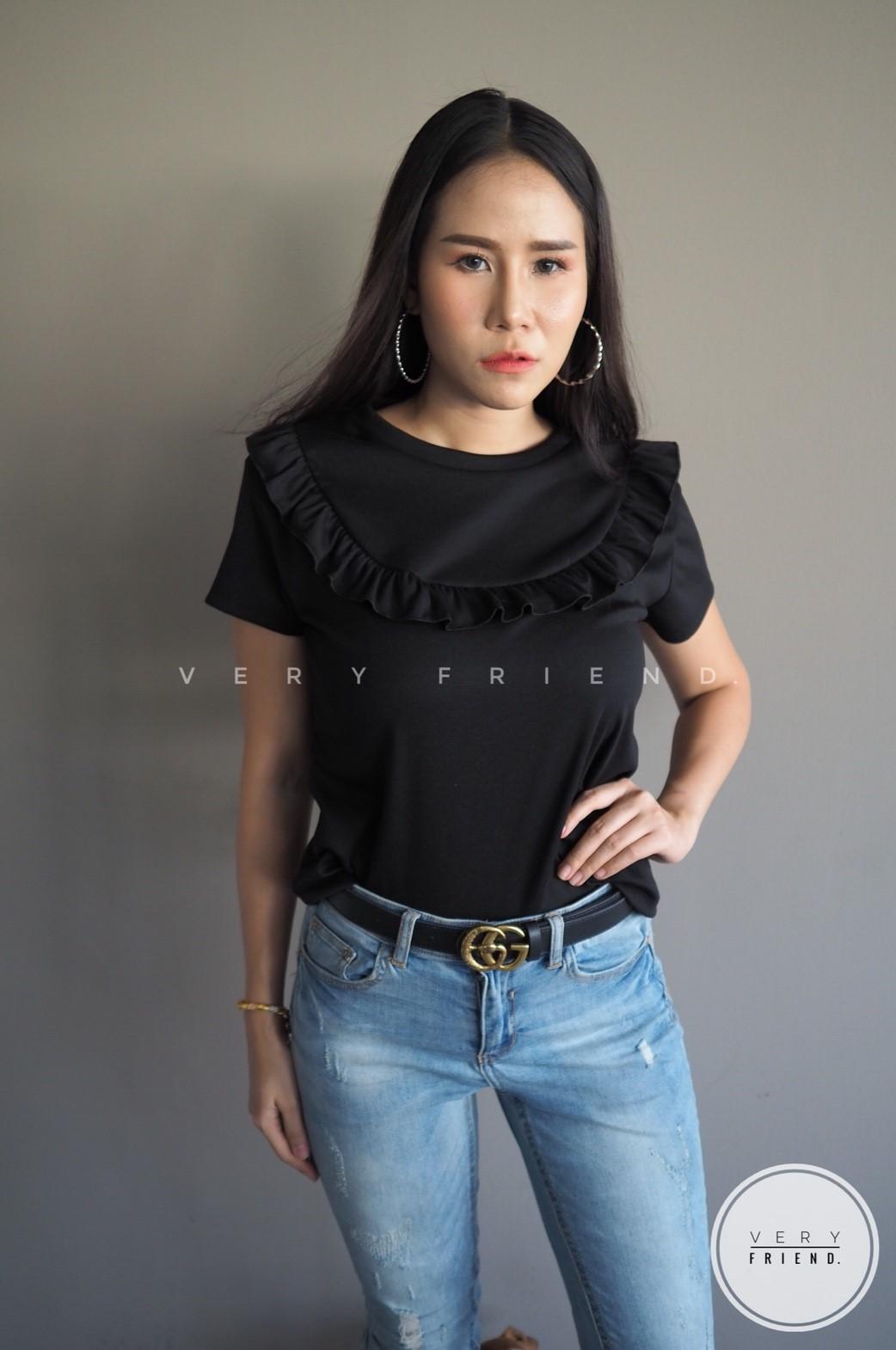 เสื้อยืดแฟชั่นผู้หญิง Very Friend. (FK-05) เสื้อยืด เสื้อยืดแฟชั่น ดูดีมีสไตล์ ราคา 150 บาท