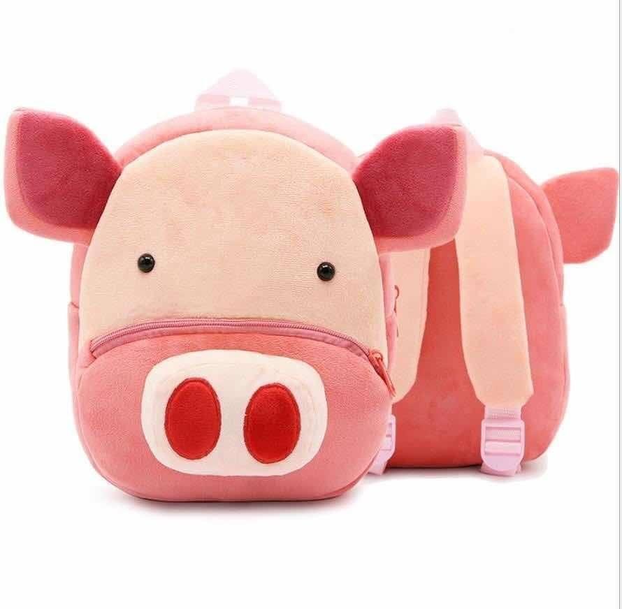 กระเป๋าเป้ตุ๊กตา เด็กน้อย ใส่เสื้อผ้าหนังสือ ผ้านุ่มสบายไม่คัน ลายหมู
