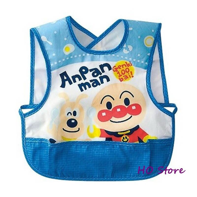 Anpanman ผ้ากันเปื้อนเด็ก ผ้าซับน้ำลาย ผ้ากันน้ำลาย ผ้ากันเปื้อนอันปังแมน (สีน้ำเงิน)