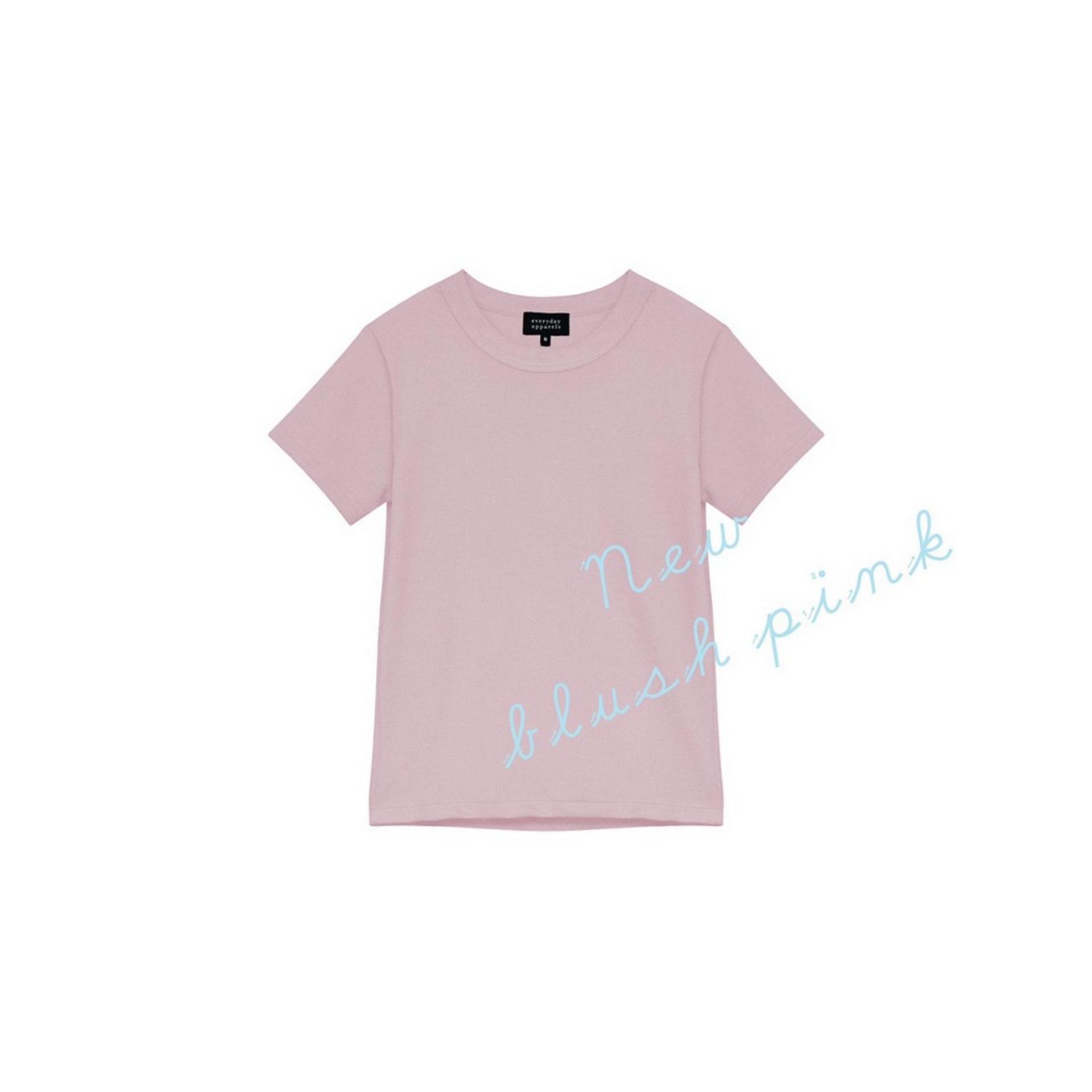 EVERYDAY APPARELS เสื้อยืดทรงตรง สีชมพู ผู้หญิง straight cut tee- blush pink EVERYDAY APPARELS เสื้อยืดทรงตรง สีชมพู ผู้หญิง straight cut tee- blush pink