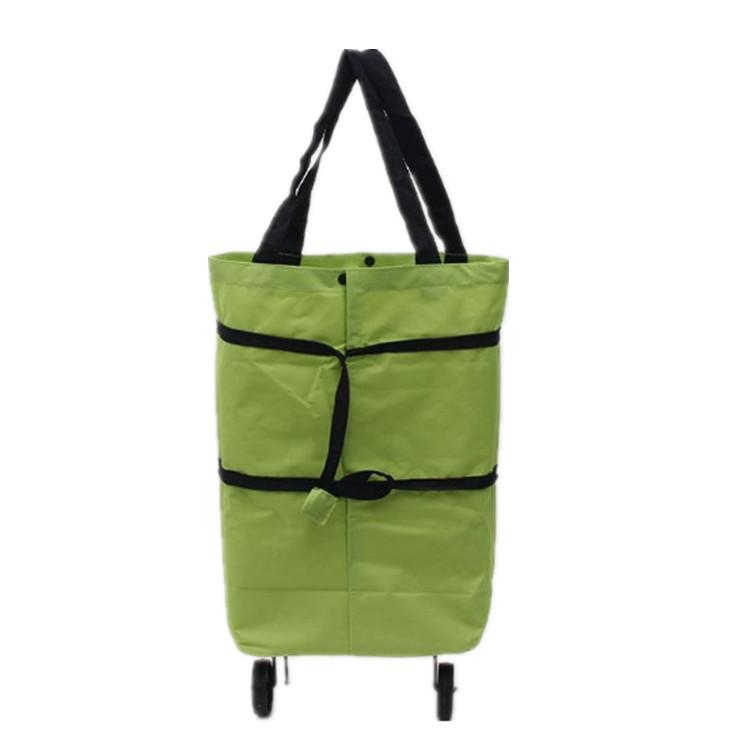 shopping cart Best Gift for Mom Portable Tug Package Cart Case Folding Trolley Shopping Bag with Wheels