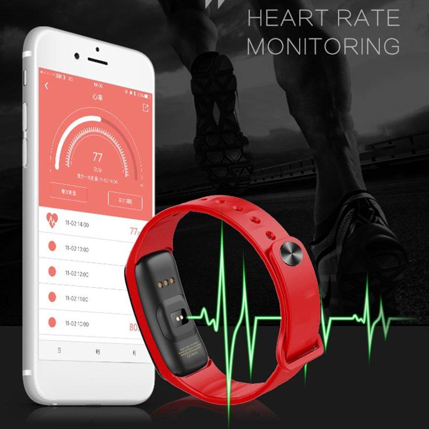 LEMFO C1 Pedometer เครื่องวัดชีพจรสร้อยข้อมือสมาร์ทสำหรับ iOS สำหรับ Android LEMFO C1 Pedometer เครื่องวัดชีพจรสร้อยข้อมือสมาร์ทสำหรับ iOS สำหรับ Android