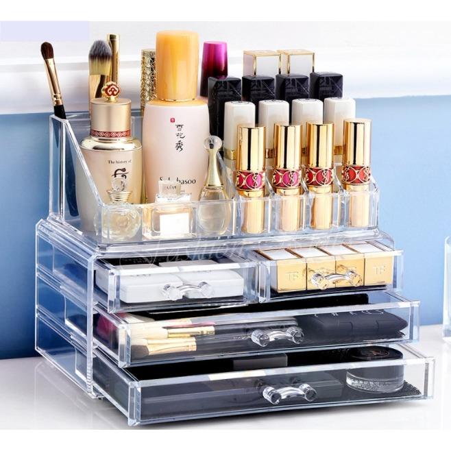 Cosmetic Box กล่องใส่เครื่องสำอางค์อะคริลิค กล่องใส่เครื่องสำอางค์ ชั้นวางเครื่องสำอางค์ ชั้นวางของ พร้อมลิ้นชัก หรือ เครื่องประดับ รุ่น Makeup Box (สีใส) Cosmetic Box กล่องใส่เครื่องสำอางค์อะคริลิค กล่องใส่เครื่องสำอางค์ ชั้นวางเครื่องสำอางค์ ชั้นวางของ พร้อมลิ้นชัก หรือ เครื่องประดับ รุ่น Makeup Box (สีใส)