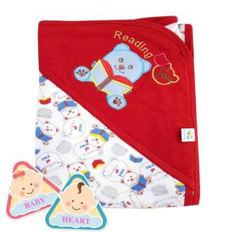 Baby heart ผ้าห่อตัวเด็กอ่อน รุ่นพรีเมี่ยม ผ้านิ่ม cotton 100% ลายหมี