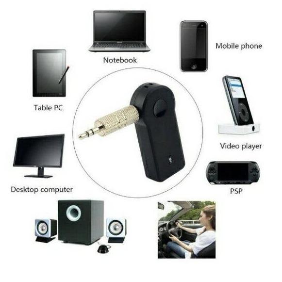 WeLove shop บลูทูธมิวสิคต์ Bluetooth Music Home Car Speaker Audio Adapter 3.5mm music receiver (hands-free)