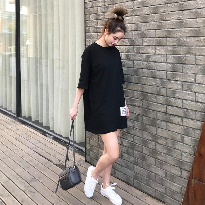 สไตล์เกาหลีออลจังเข้าได้หลายชุด INS เสื้อผ้าแฟชั่น เย็นเสื้อยืดแขนสั้นหญิงน้ำหลวมนักเรียนดิสโก้ฮิปฮอป HIPHOP บนเสื้อผ้า