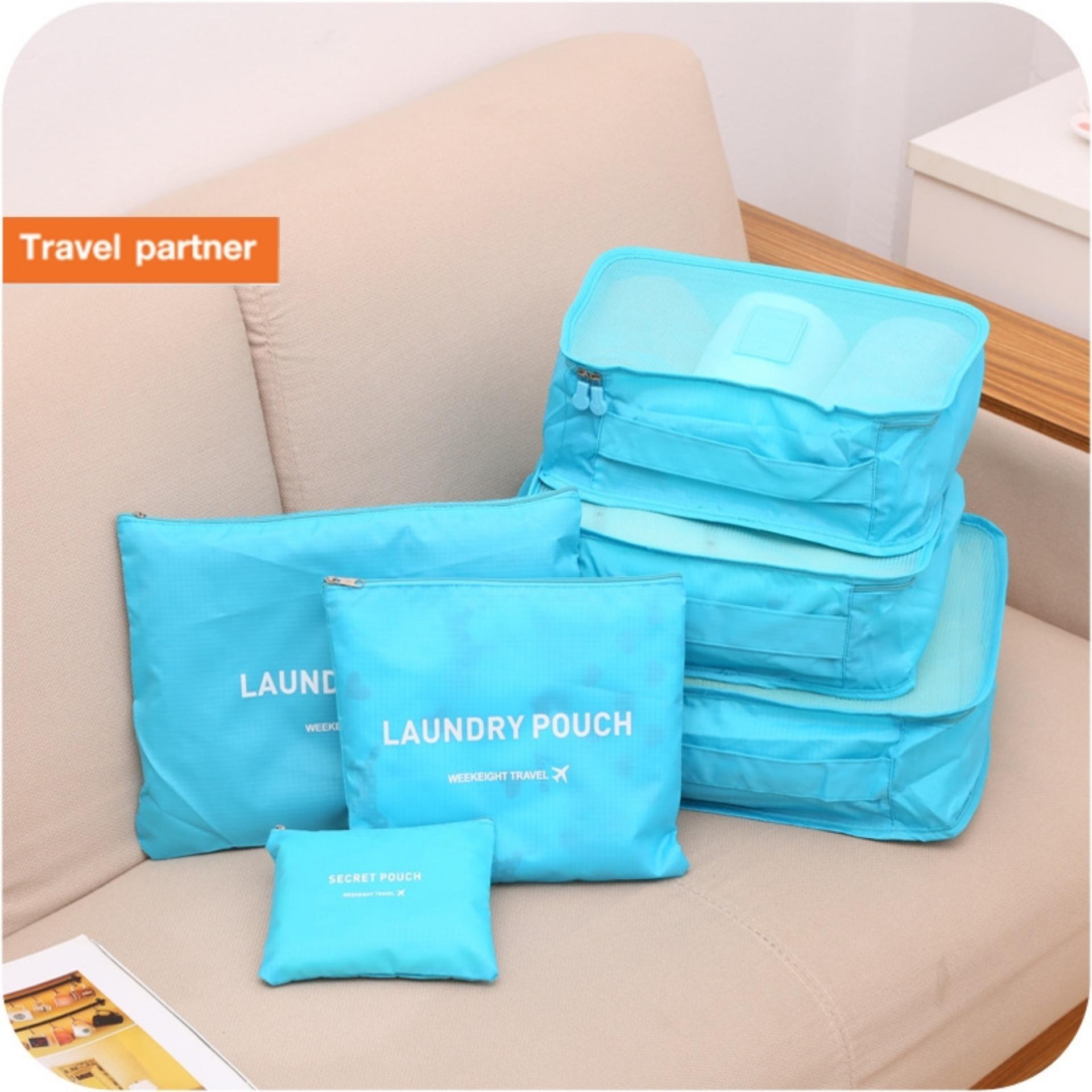Travel Partner กระเป๋าจัดระเบียบเสื้อผ้า สำหรับเดินทาง เซ็ท 6 ชิ้น Organizing Bag Set 6 PCS