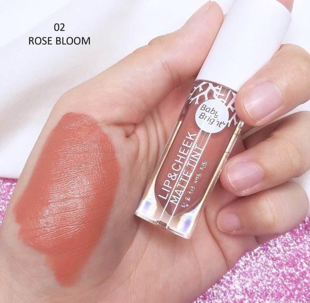 Baby Bright ลิปทินท์เนื้อเเมทท์ +++++ เบอร์ 02 Rose Bloom Baby Bright ลิปทินท์เนื้อเเมทท์ +++++ เบอร์ 02 Rose Bloom